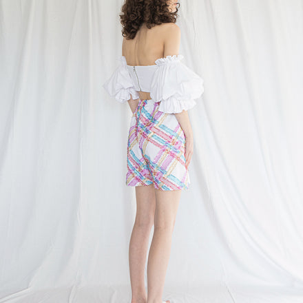 Marshmallow Top in White Broadcloth