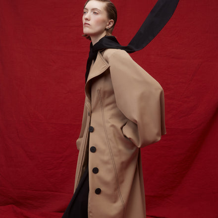 Big Lapel Coat - Italian Wool Suiting