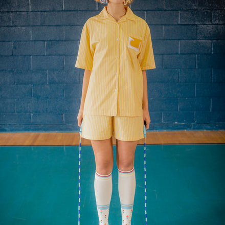 Bowling Shirt and Shorts Set in Sunflower
