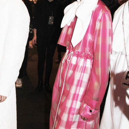 Pink Jelly Gingham Long Trench