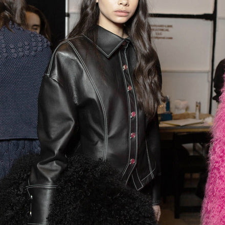 Leather Slouchy Jacket