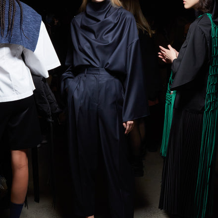 Double Pleated Pants in Wool Suiting