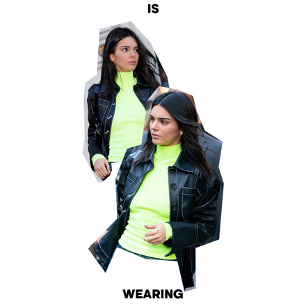 Kendall Pintuck Leather Jacket