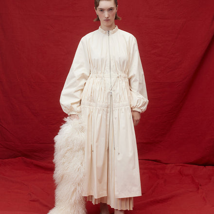 Balloon Sleeve Coat - Japanese Water Repellent Gaberdine