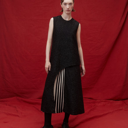 Sleeveless Cutout Tunic - Italian Suiting in Disco