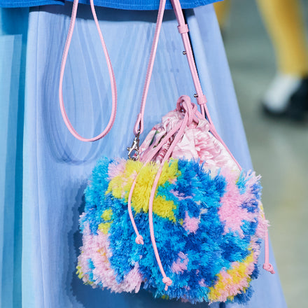 Hand Tufted Cube Bag